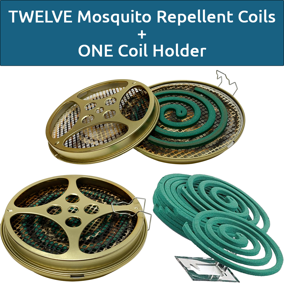 W4W Mosquito Repellent Coils - Outdoor Use Reaches Up to 10 feet - Each Coil Burns for 5-7 Hours