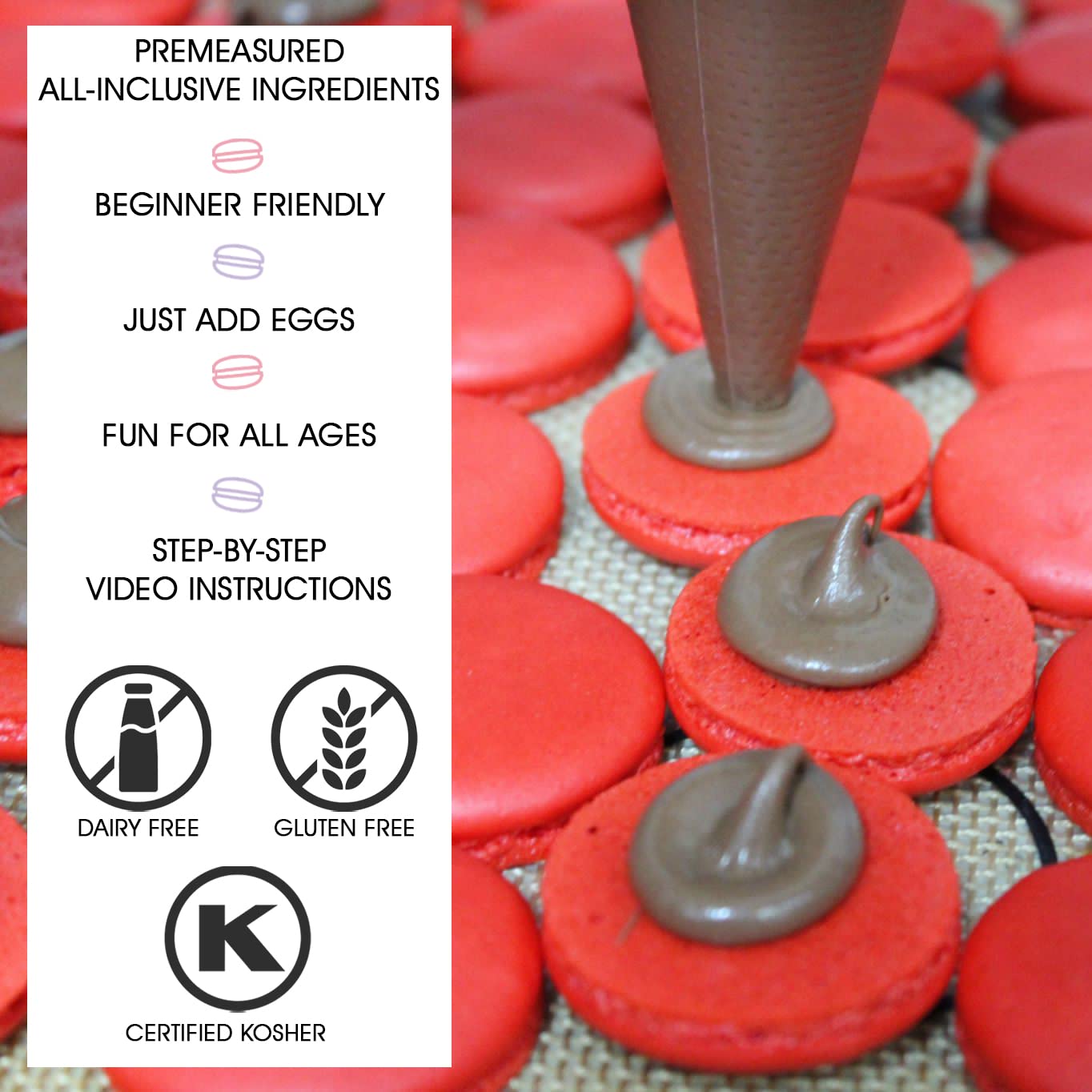 Macalicious Macarons DIY Kit - Makes 24 Macarons
