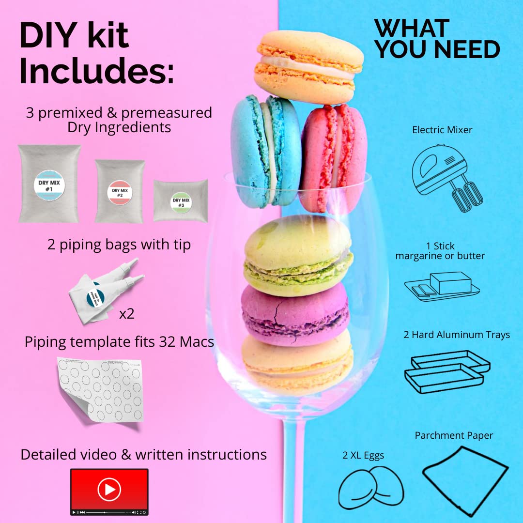 Macalicious Macarons DIY Kit - Makes 24 Macarons