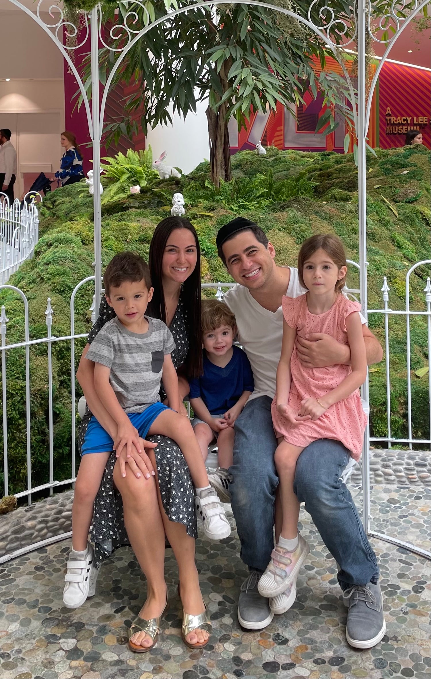 Family picture at the mall