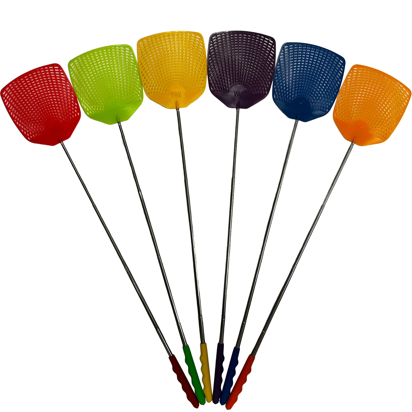 #original_alt_text# - Bug & Fly Swatter – Retractable Extra Long Extendable Handle 6 Pack Fly Swatters – Indoor/Outdoor – Pest Control flyswatter - TempleTape.com