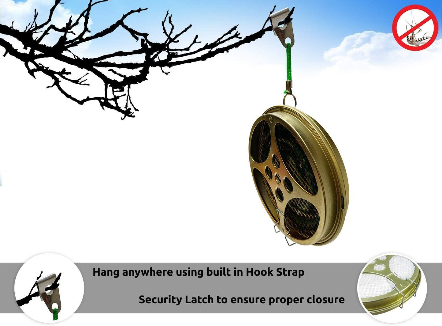 Portable Mosquito Coil Holder - Mosquito Coil & incense burner for Outdoor use, Pool side, Patio, Deck, Camping, Hiking, etc. (Includes Set of 2 Holders) - W4W Products