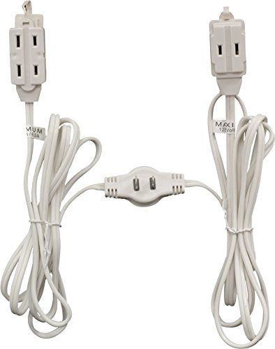 Twin Head Double Extension Cord for Home Office & Behind the Bed & Sofa (USA only) - W4W Products
