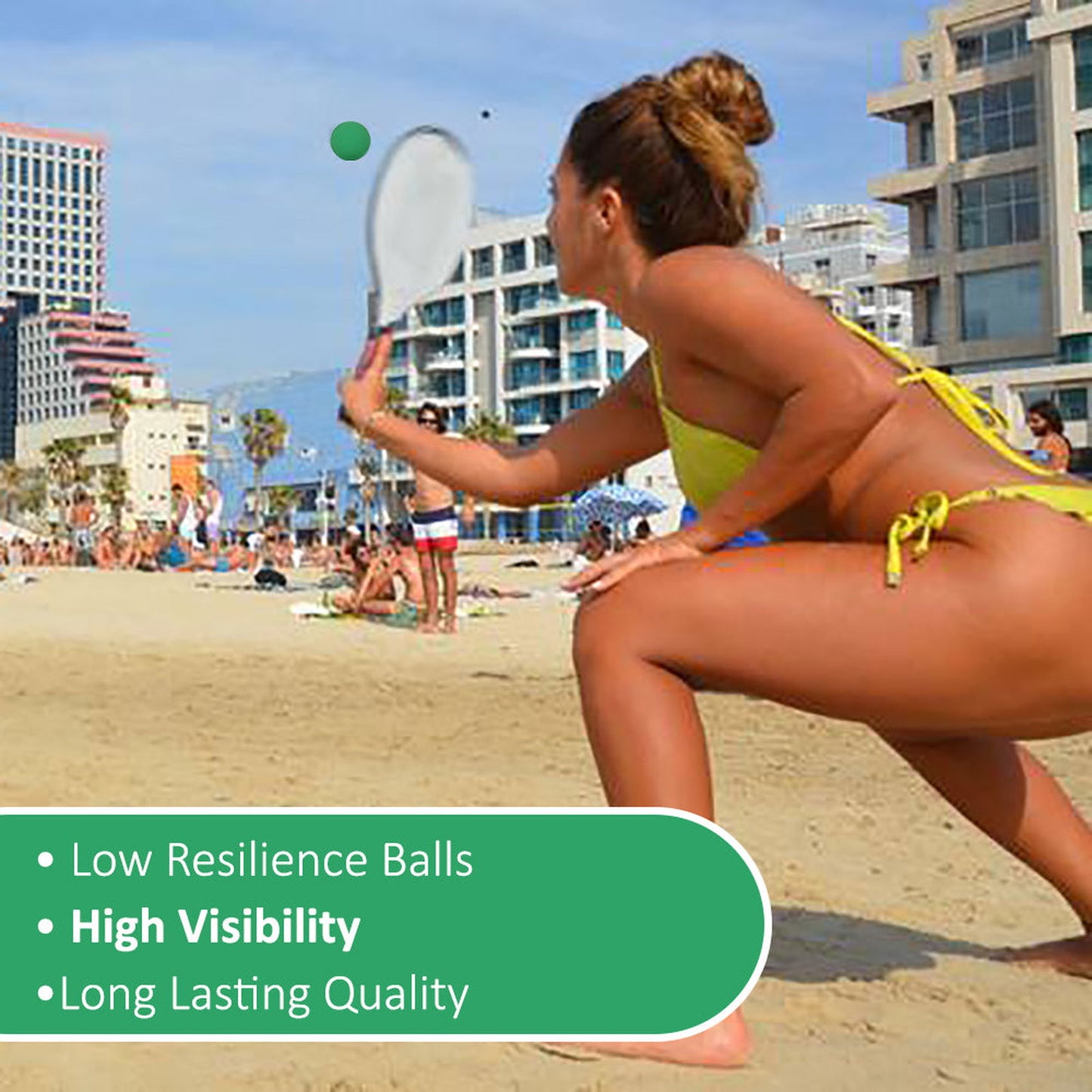 W4W Beach Paddle Ball replacement balls – Extra Balls for Pro Kadima & Smashball Racket (Set of 7 Balls) - Ages 15+ - W4W Products