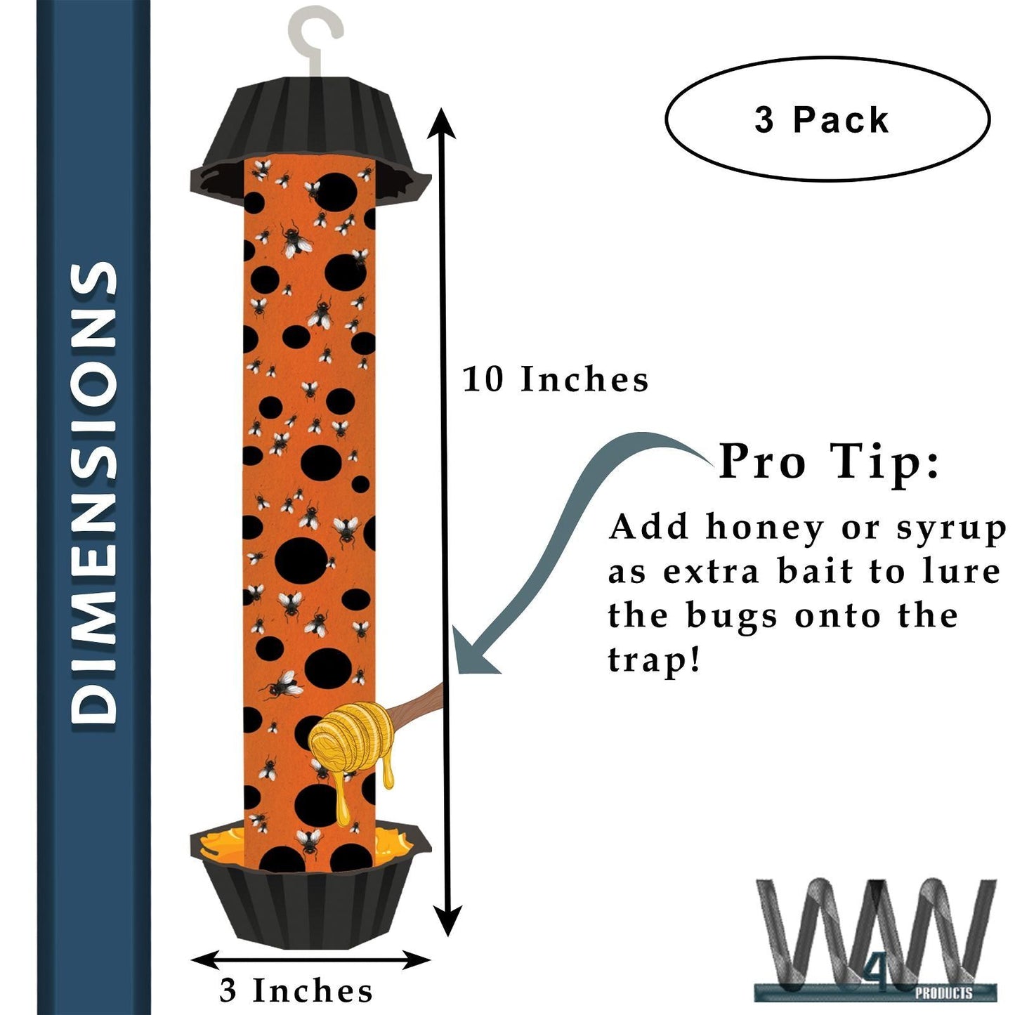 W4W Jumbo Fly Stick - 3 Pack - W4W Products