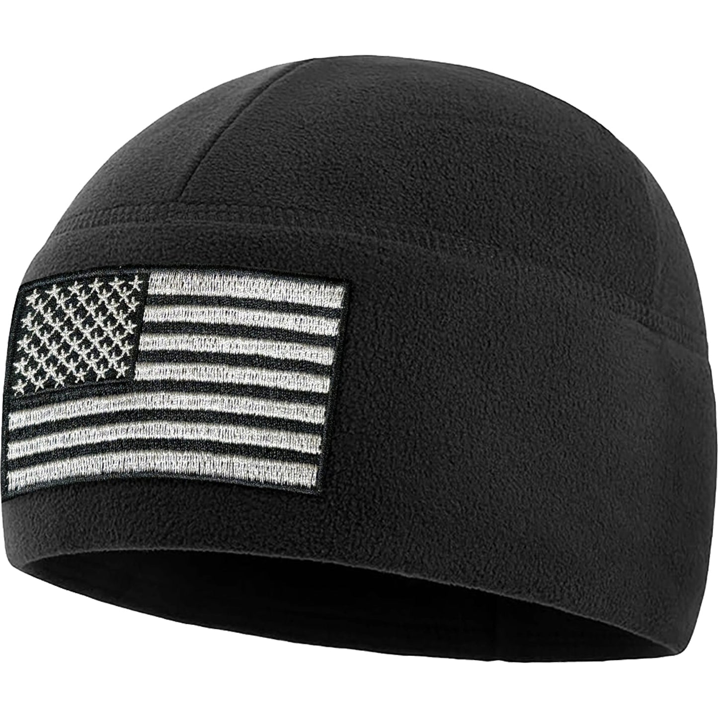 Temple Tape Premium Brushed Fleece Tactical Watch Cap Warm Beanie - American Flag