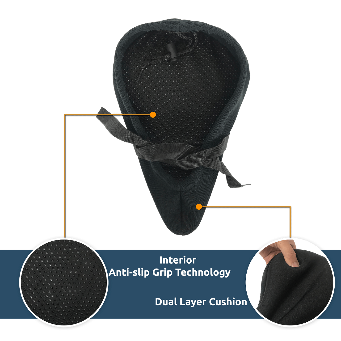 #original_alt_text# - "Premium Elite Series" Ultra Gel Bike Seat Cushion - TempleTape.com
