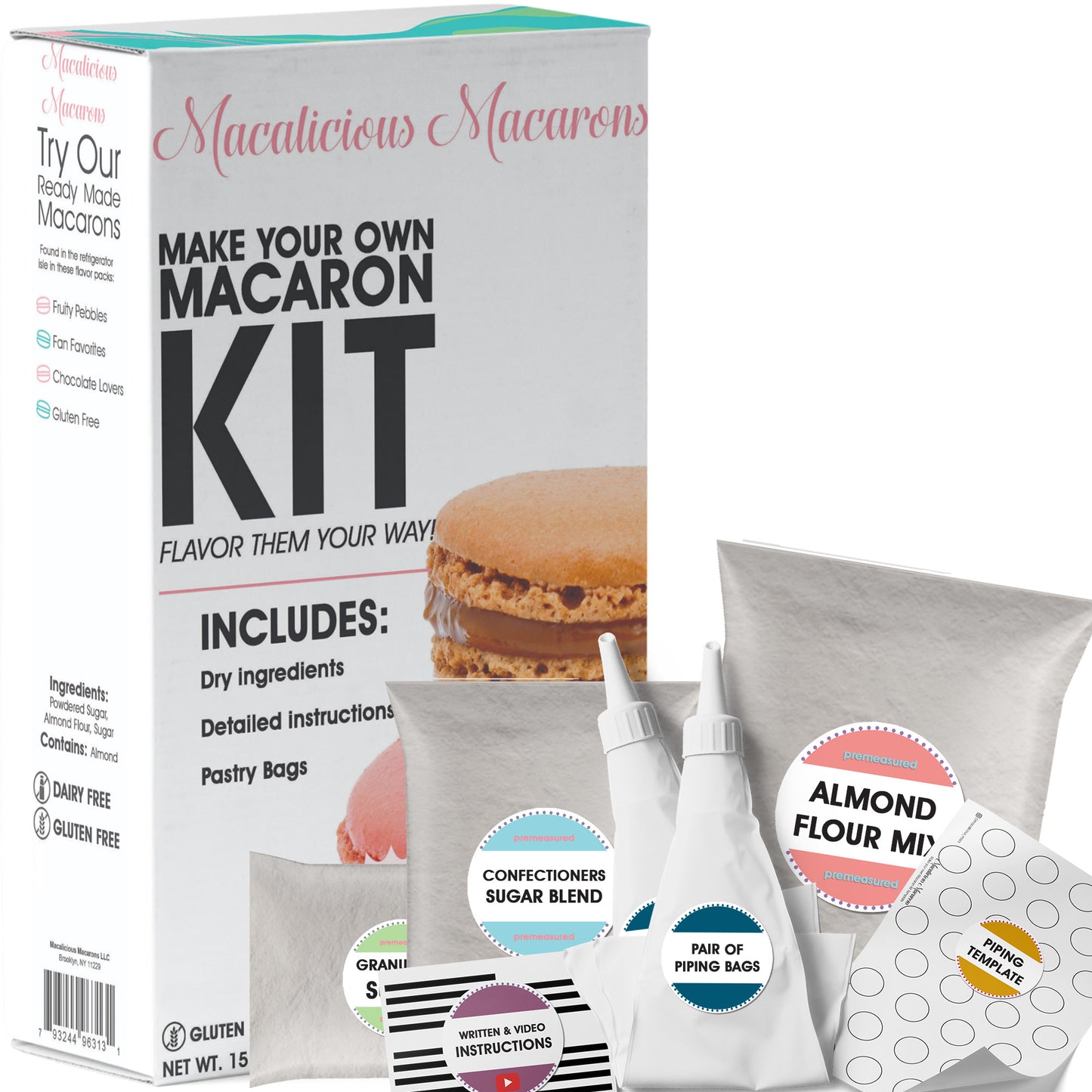 Macalicious Macarons DIY Kit - Makes 24 Macarons