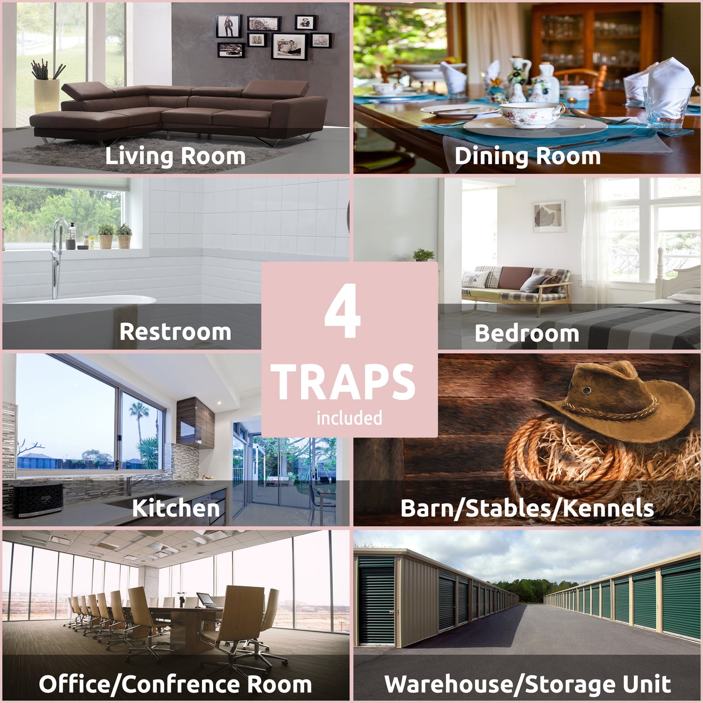 W4W Dual-Entry Rat Trap - Enclosed Tunnel Helps Reduce Accidental Triggering, Guides Rats, Mice & Chipmunks - Quick-Kill Snap Design - Hides Catch for Easy Disposal - Indoor/Outdoor - Reusable
