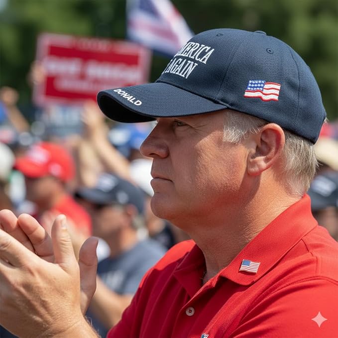 Trump MAGA Hat for Men & Women - Make Beautiful America Great Once Again - Charlie Kirk 47 - with American Flag