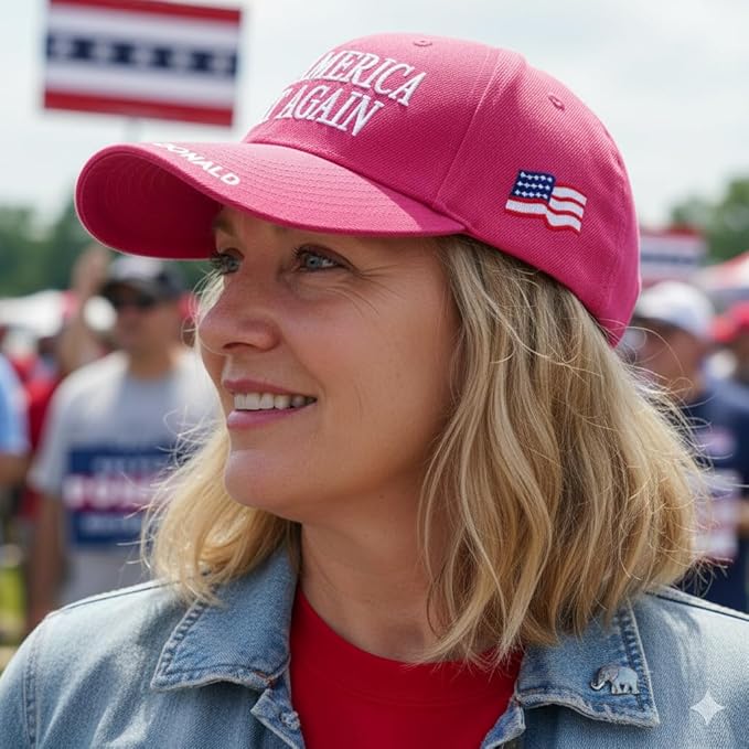 Trump MAGA Hat for Men & Women - Make Beautiful America Great Once Again - Charlie Kirk 47 - with American Flag