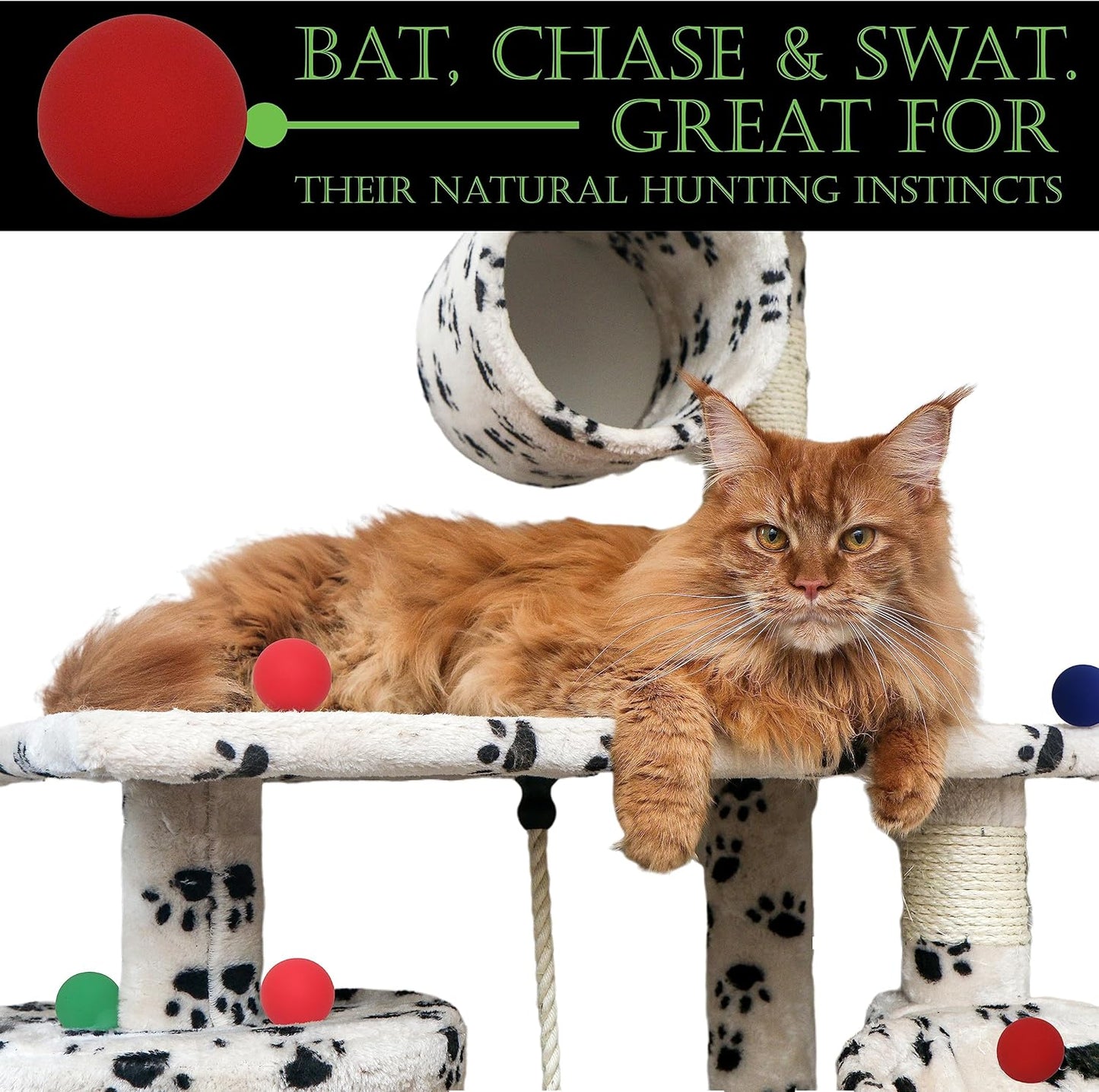 W4W Durable Cat Balls 8 Pack - Interactive Cat Ball Toy - Perfect for Playtime and Chewing Toys