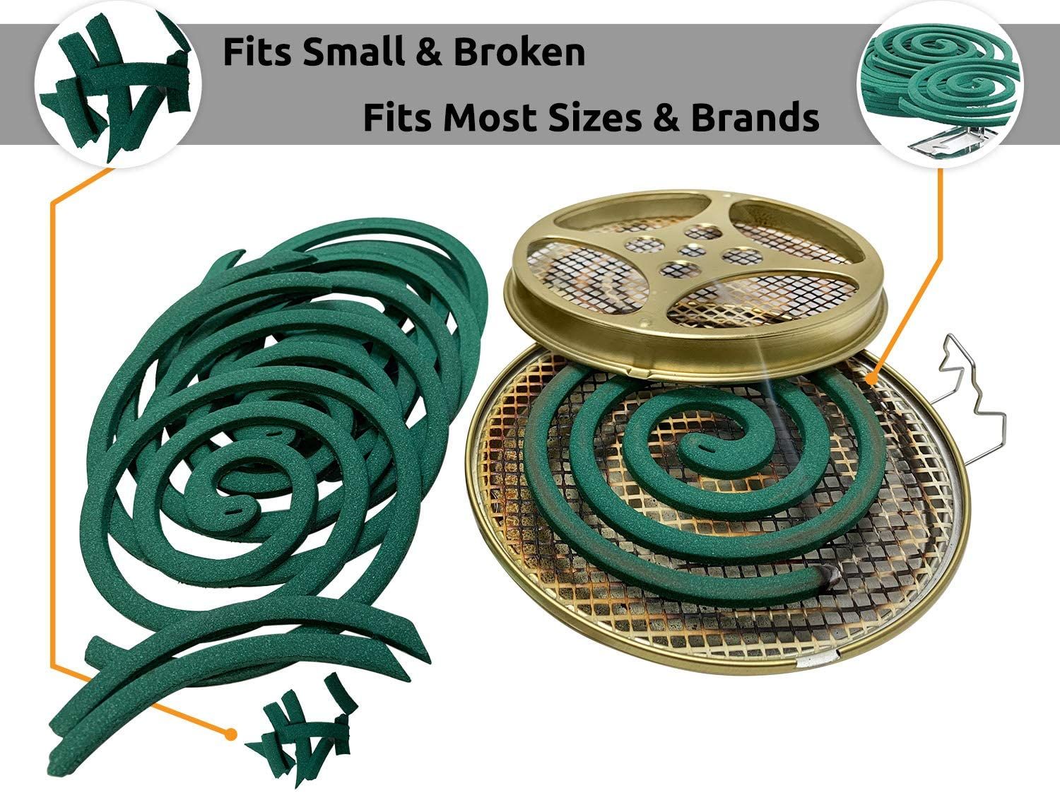 Portable Mosquito Coil Holder - Mosquito Coil & incense burner for Outdoor use, Pool side, Patio, Deck, Camping, Hiking, etc. (Includes Set of 2 Holders) - W4W Products 